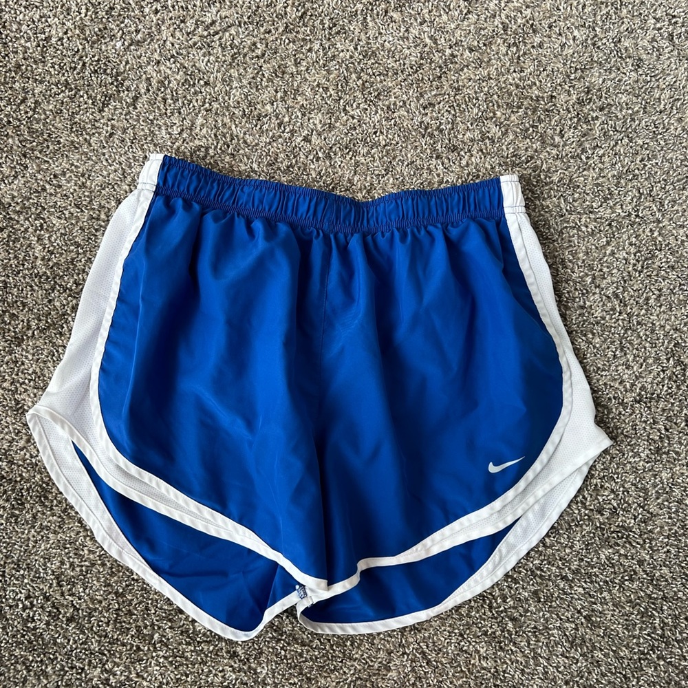 Nike Blue and White Athletic Shorts